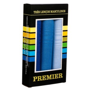 LENÇO PREMIER CAIXA PRETA C/3