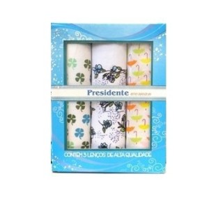 LENÇO FEMININO ESTAMPADO C/3