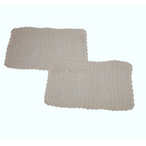 KIT TAPETE C/2 CROCHÊ 3 ROSAS/MÉDIO FLOR