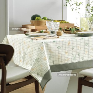 TOALHA MESA RETANGULAR 6 LUGARES SEMPRE LIMPA