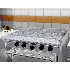 CAPA P/ FOGÃO 4 BOCAS RENDA