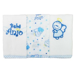 TOALHA BOCA C/3 - BEBÊ ANJO