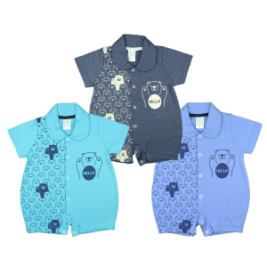 MACACÃO CURTO MASC ESTAMPADO PETUTINHA