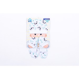 KIT TOUCA+LUVA+PANTUFA SUEDINE