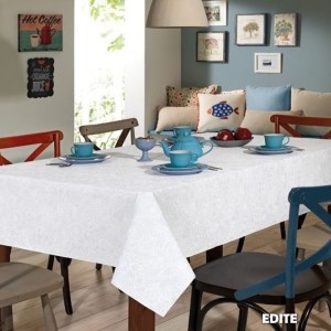 TOALHA MESA RETANGULAR DOHLER ATHENAS CLEAN - 8 LUGARES 1,60m x 2,50m