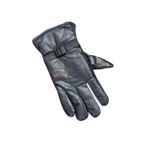 Luva Motoqueiro Preta - PU/Poliester (PS3250EM-1) PRETA