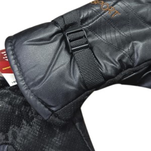 Luva Motoqueiro Preta - PU/Poliester (PS3250EM-1) PRETA