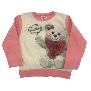 CASACO BEBÊ FEMININA MOLECOTTON C/ESTAMPA E PELÚCIA