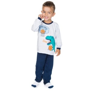 PIJAMA BB MASCULINO MANGA LONGA C/ESTAMPA MEIA MALHA