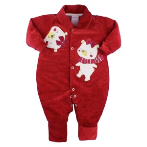 MACACÃO LONGO FEM PLUSH BORDADO