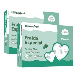 FRALDA ESPECIAL C/5 ESTAMPADA