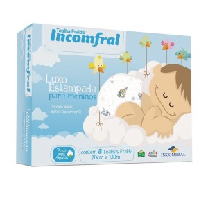 TOALHA FRALDA LUXO C/3 ESTAMPADA
