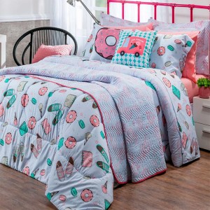 COBRE LEITO + PORTA TRAVESSEIRO SOLTEIRO KIDS (180 FIOS)