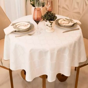 TOALHA MESA REDONDA IMPERMEÁVEL 6 LUGARES - FLORATA