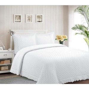 KIT COLCHA C/3 KING BORDADO INGLES (300 FIOS)