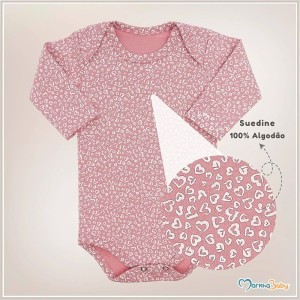 KIT BODY MANGA LONGA C/2 FEMININO BORDADO E ESTAMPADO