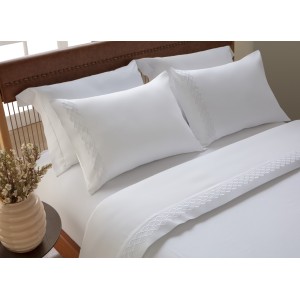 JOGO CAMA C/4 QUEEN BORDADO GRETTA (300 FIOS)