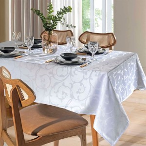 TOALHA MESA RETANGULAR JACQUARD REQUINTE II- 6 LUGARES