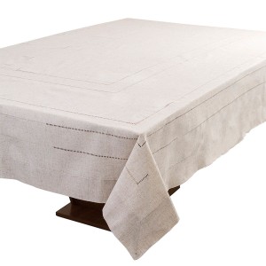 TOALHA MESA RETANGULAR LINHO AJOUR - 12 LUGARES