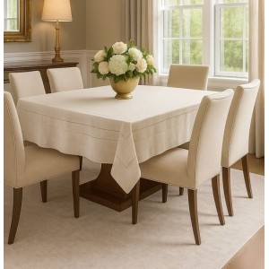 TOALHA MESA RETANGULAR LINHO AJOUR - 1,80 X 5,05