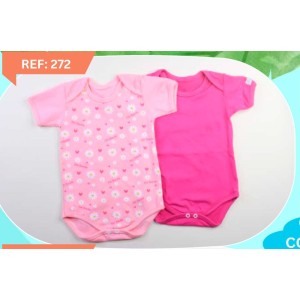 BODY MANGA CURTA C/2 FEMININO COMBINADO