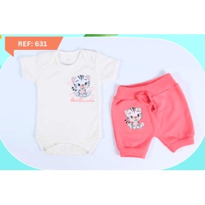 CONJUNTO BODY + SHORTS FEMININO BORDADO