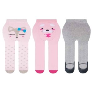 MEIA CALÇA BEBÊ ALGODÃO C/DESENHO