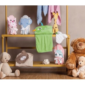 KIT TOALHA BEBÊ C/CAPUZ BORDADO+TOALHA BOCA