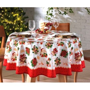 TOALHA MESA REDONDA NATAL 4 LUGARES DOHLER ATHENAS