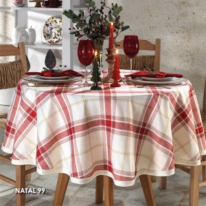 TOALHA MESA REDONDA NATAL 4 LUGARES 
