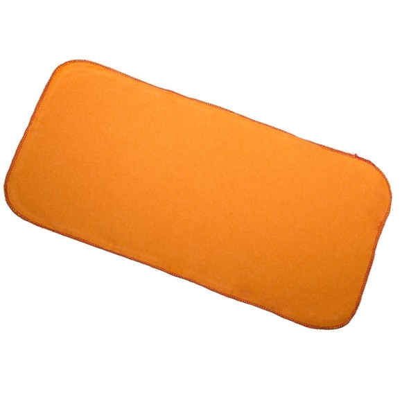 FLANELA LARANJA GRANDE 38x58cm PACOTE C/12 UNID