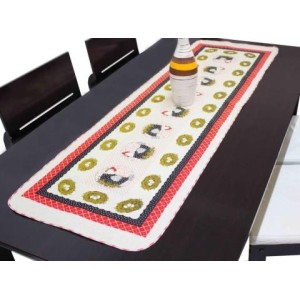 CAMINHO DE MESA LINHO ESTAMPADO