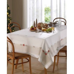 TOALHA MESA QUADRADA DOHLER NATAL CLEAN - 4 LUGARES