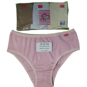 CALCINHA ADULTO C/3 LISA COTTON