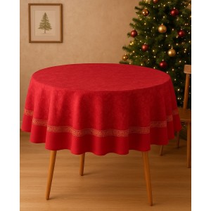 TOALHA MESA REDONDA NATAL 4 LUGARES KARSTEN
