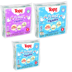 FRALDA C/5 TOPZ ESTAMPADA CREMER