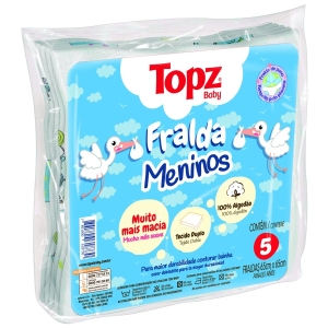 FRALDA C/5 TOPZ ESTAMPADA CREMER