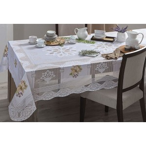 TOALHA MESA QUADRADA NATAL RENDA - 4 LUGARES