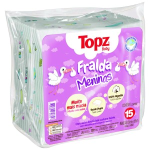 FRALDA C/15 TOPZ ESTAMPADA CREMER