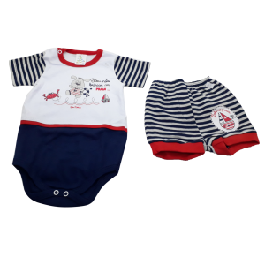 CONJUNTO BODY MANGA CURTA COM SHORTS MASCULINO SORTIDO