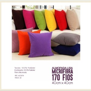  ALMOFADA CHEIA MICROFIBRA LISA - ARTE & CAZZA