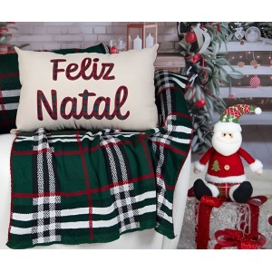 MANTA TRICOT XADREZ NATAL - BELCHIOR