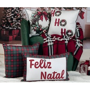 MANTA TRICOT XADREZ NATAL - BELCHIOR