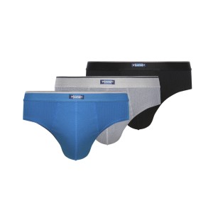 CUECA SLIP ADULTO COM 3 PEÇAS ALGODÃO
