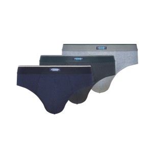 CUECA SLIP ADULTO COM 3 PEÇAS ''EG'' ALGODÃO