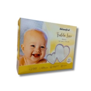 FRALDA DE PANO C/5 LISA LUXO INCOMFRAL - 70x70