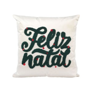 ALMOFADA NATAL BORD CHINILE VELUDO