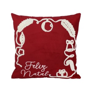 ALMOFADA NATAL C/BORD VELUDO
