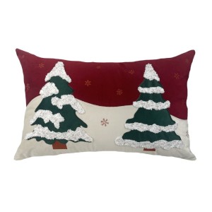 ALMOFADA BAGUETE NATAL C/APLIC BOUCLE VELUDO