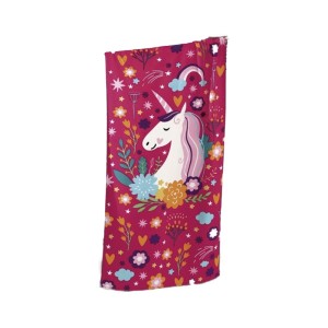 TOALHA DE PRAIA DOHLER AVELUDADA UNICÓRNIO VELOUR